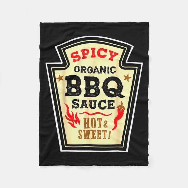 Halloween Scy Bbq Sauce Funny Food Costume Men Wom Fleecefilt (Framsidan)