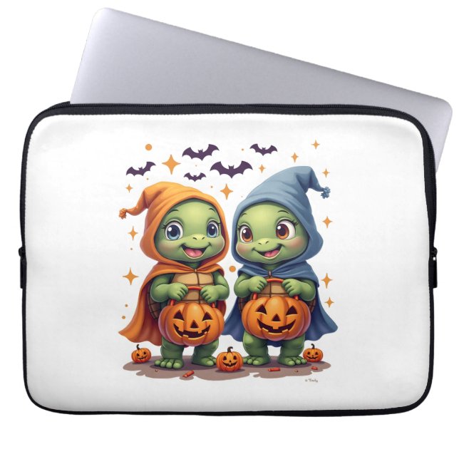 Halloween Sea Turtle Ghost Turtles T-Shirt Laptop Fodral (Framsidan)