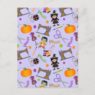 Halloween Seamstress Sewing Notions Vykort
