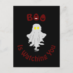 Halloween Semesterkort Boo iakttar Dig Helg Vykort