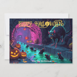 Halloween Sewer Soirée Stänk Card Inbjudningar