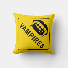 Halloween, Sexiga vampyrer, Varnings skylt Kudde
