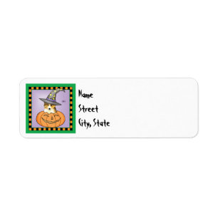 Halloween Sheltie Returadress Etikett