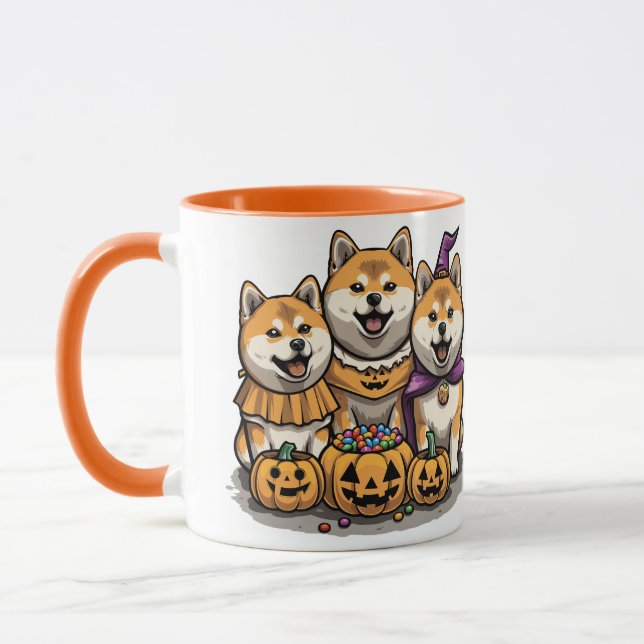 Halloween Shiba Inu Hundar Mugg (Vänster)