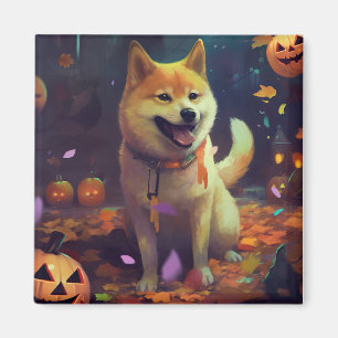 Halloween Shiba Inu med påsar Magnet