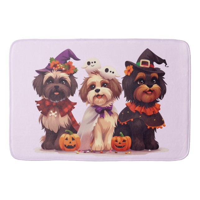Halloween Shih Tzu Hundar Badrumsmatta (Framsidan)
