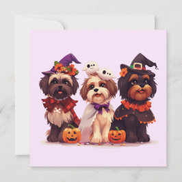 Halloween Shih Tzu Hundar Inbjudningar