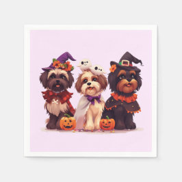 Halloween Shih Tzu Hundar Pappersservett