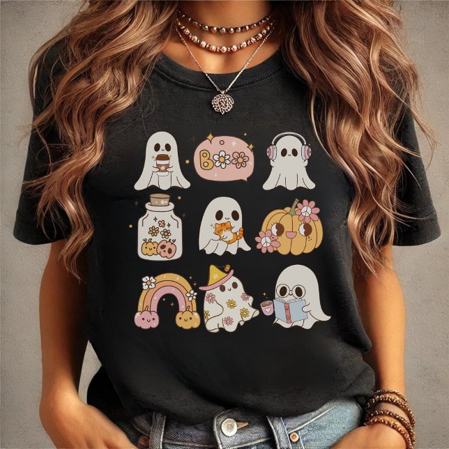 Halloween Shirt Bus eller godis Pumpkin Ghost T Shirt (Skapare uppladdad)