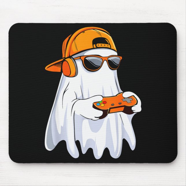 Halloween Shirt Ghost Gamer Video Gaming Boys Men  Musmatta (Framsidan)