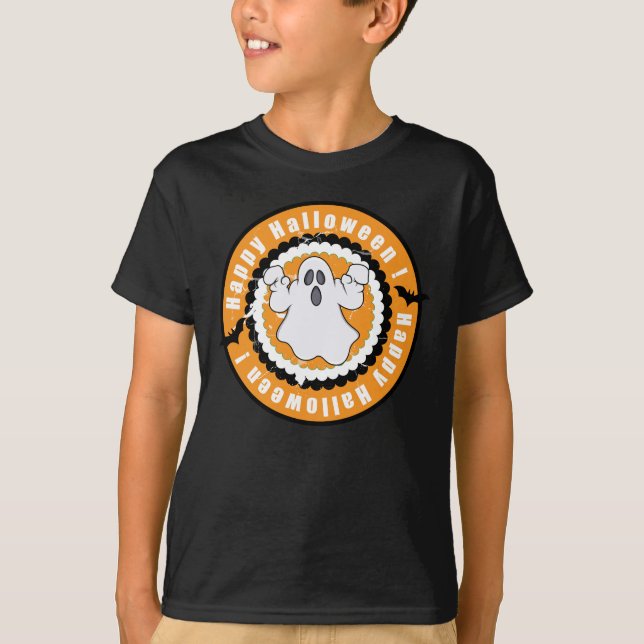 Halloween Shirt med Ghost Tee (Framsida)
