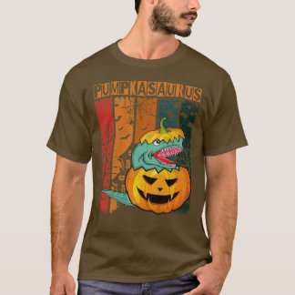 Halloween Shirt Pumpkasaurus Dinosaur-Shirt Kids B T