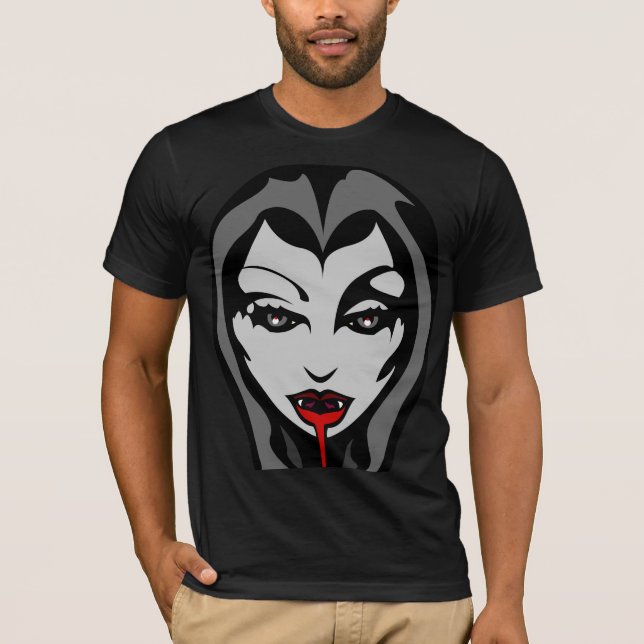 Halloween Shirt Spooky Vampire Unisex Shirt Tee (Framsida)