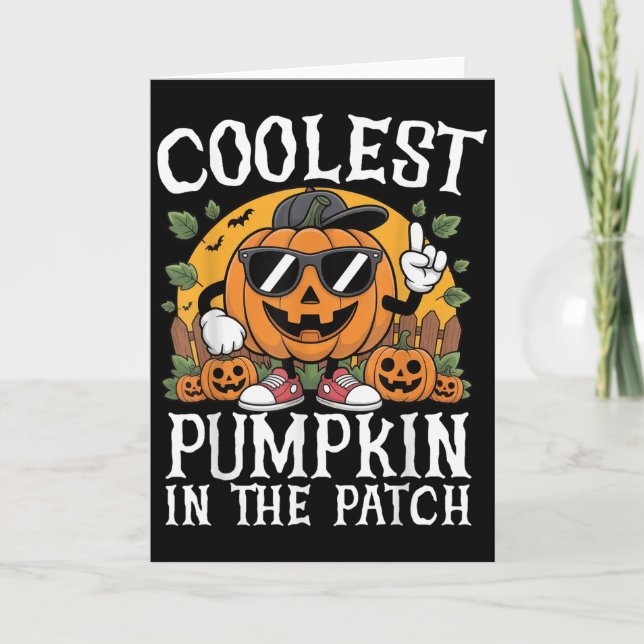 Halloween Shirts Boys And Kids Coolest Pumpkin In  Kort (Framsida)