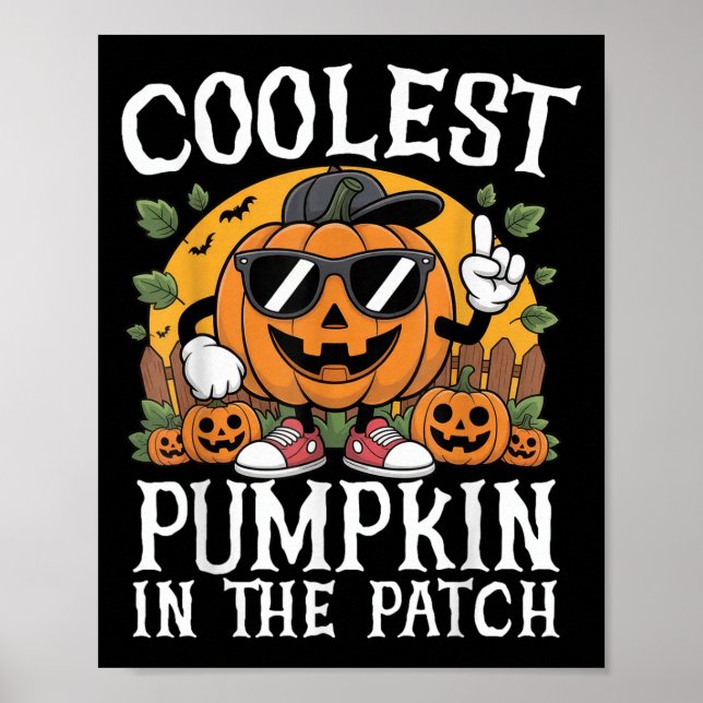 Halloween Shirts Boys And Kids Coolest Pumpkin In  Poster (Framsidan)