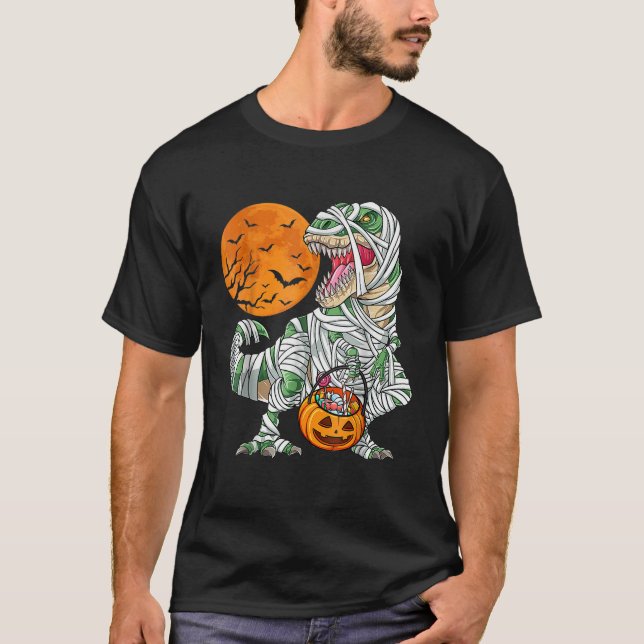 Halloween Shirts for Boys Manar Dinosaur T rex Mum T Shirt (Framsida)