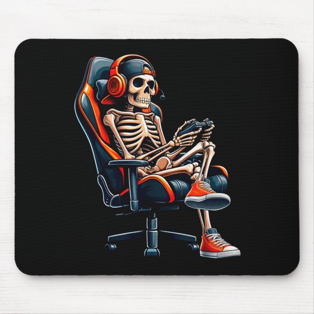 Halloween Shirts Skeleton Gamer Video Gaming Boys  Musmatta (Framsidan)