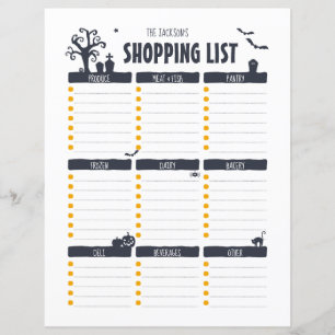 Halloween Shopping List Pappra Lakan