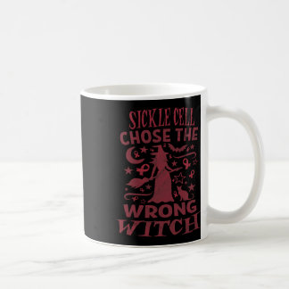Halloween Sickle Cell väljer fel Witch Burgun Kaffemugg