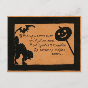 Halloween Silhouettes Helg Vykort
