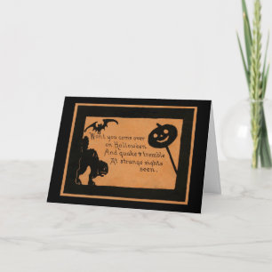 Halloween Silhouettes Kort