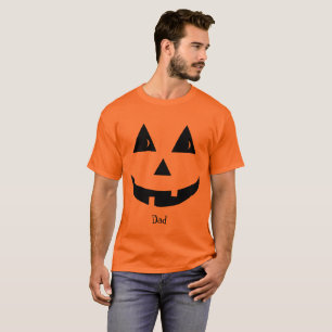 Halloween Simple Orange Jack o lantern Funny T Shirt