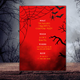 Halloween Simple Red Party Anpassa Inbjudningar