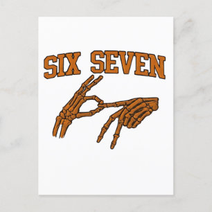 Halloween Six Seven Meme-tecken Six Seven Mason Meddelande Vykort