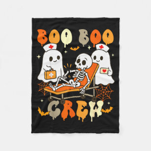 Halloween Sjuksköterska Boo Boo Besättning Spöddok Fleecefilt