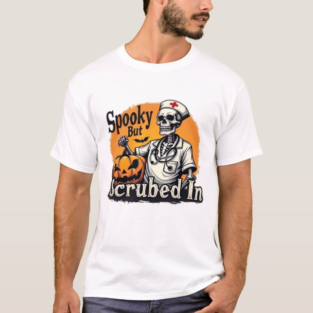 Halloween Sjuksköterska Design Överstor T-Shirt (Framsida)