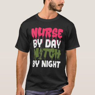 Halloween-sjuksköterska efter daglig dräktighet ef t shirt
