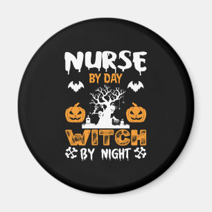 Halloween-sjuksköterska efter daglig dräktighet vi magnet