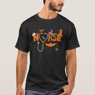 Halloween Sjuksköterska Omvårdnad Söt Hälsovårdare T Shirt