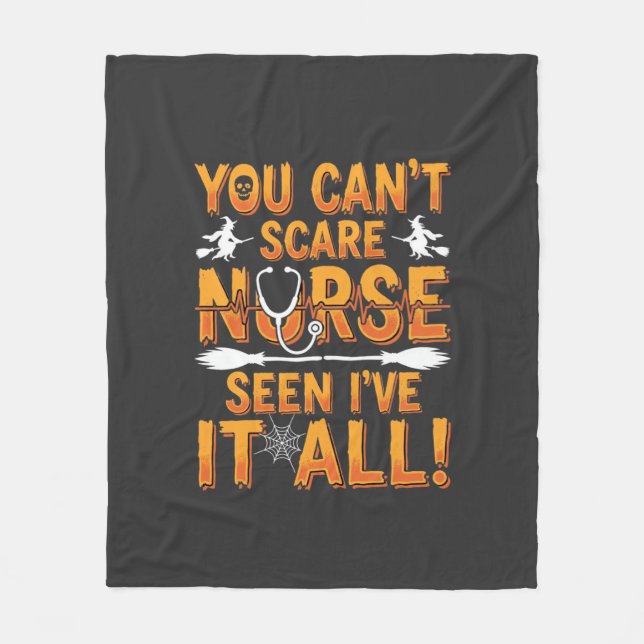 Halloween Sjuksköterska Sett Allt Design_1 Fleecefilt (Framsidan)