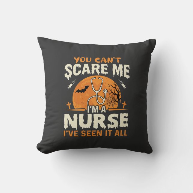 Halloween Sjuksköterska Skräm Mig Kudde (Framsida)