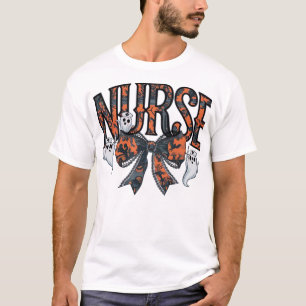 Halloween Sjuksköterska Skrämmande Coquette Båge K T Shirt