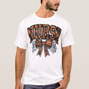 Halloween Sjuksköterska Skrämmande Kokett Båge Kla T Shirt