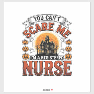 Halloween Sjuksköterska Vintage Kuslig Registrerad Klistermärken