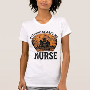 Halloween Sjuksköterska Vintage Spooky Moon Design T Shirt