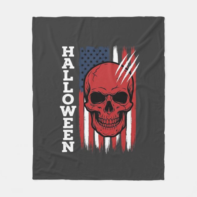 Halloween Skalle Flagga Vektor Design_1 Fleecefilt (Framsidan)
