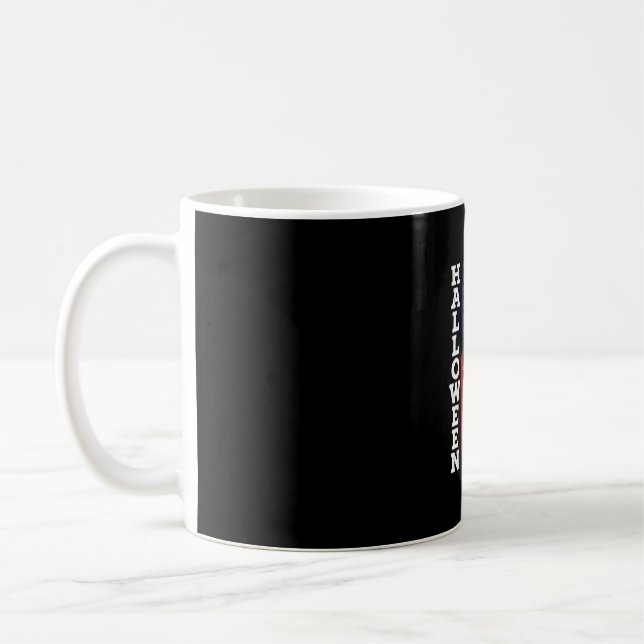 Halloween Skalle Flagga Vektor Design_1 Kaffemugg (Vänster)