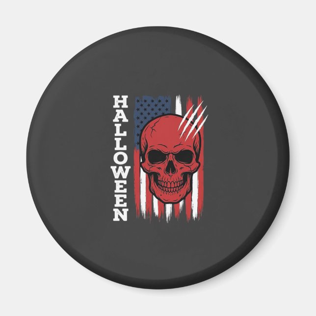 Halloween Skalle Flagga Vektor Design_1 Magnet (Framsidan)