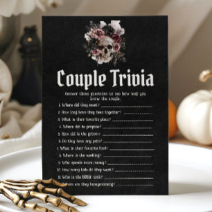 Halloween Skalle Par Trivia Bröllopsduschspel Inbjudningar