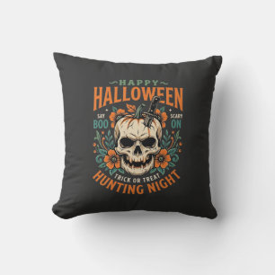 Halloween Skalle Pumpa Jakt Natt Design_1 Kudde