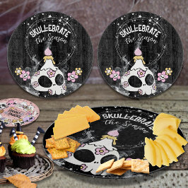 Halloween skalle skärbräda serveringsfat