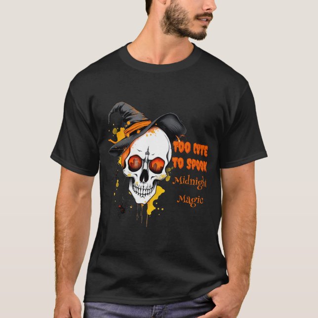 Halloween-skalle T Shirt (Framsida)