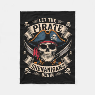 Halloween Skalle Tåget för Piratskämt Börjar Fleecefilt