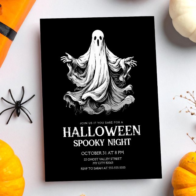 Halloween-skämt party med spöke inbjudningar (Skapare uppladdad)