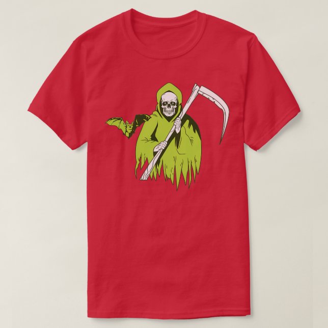 Halloween Skary Heaspöke med fladdermus Classic TS T Shirt (Design framsida)