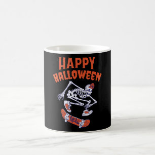 Halloween Skateboard Skeleton Kaffemugg